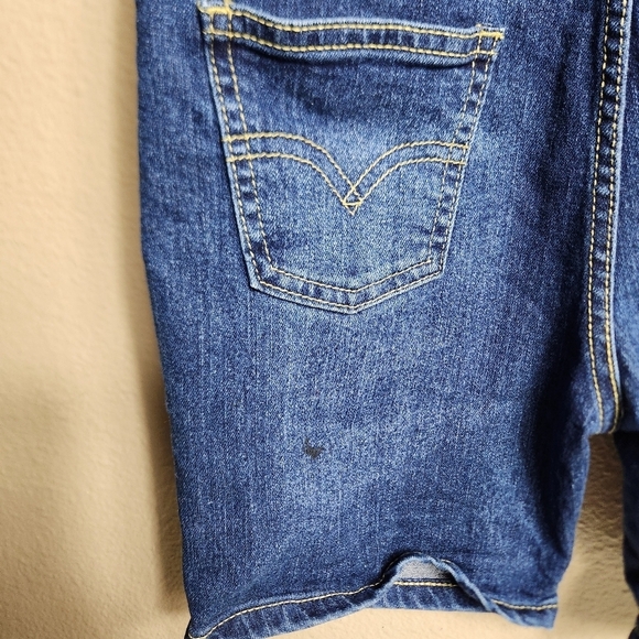 Levi's Kids Dark Wash Denim Bib Shortalls-Size 5 - Picture 6 of 11
